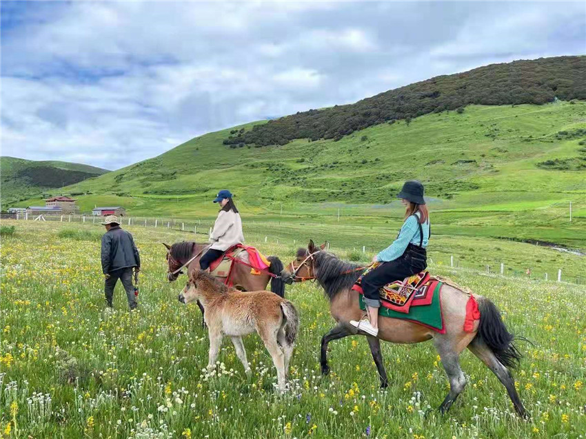 游客在祝?；êｓw驗(yàn)騎馬  任剛.jpg